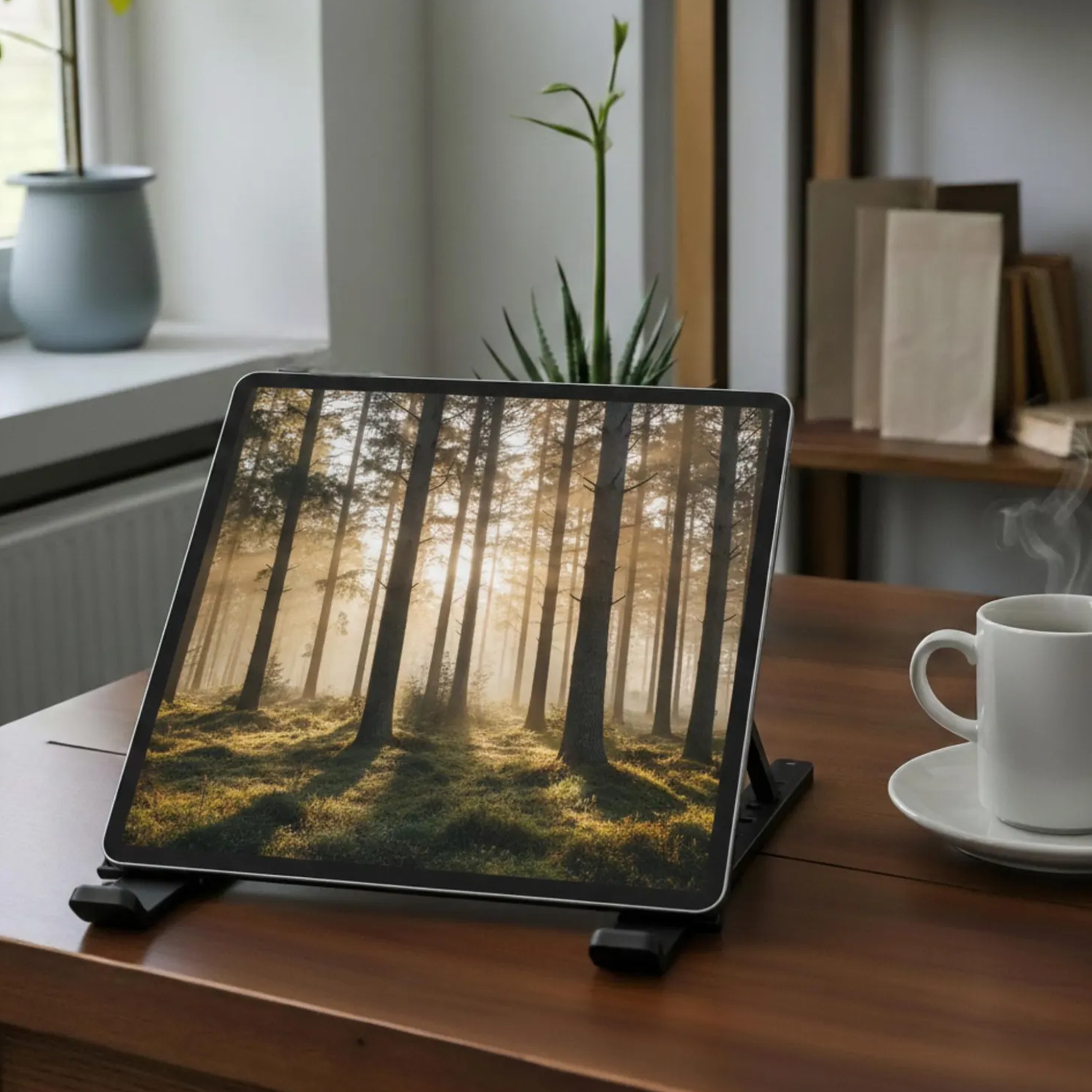 Adjustable Foldable Device Riser Multi‑Angle Portable Tablet Laptop Holder