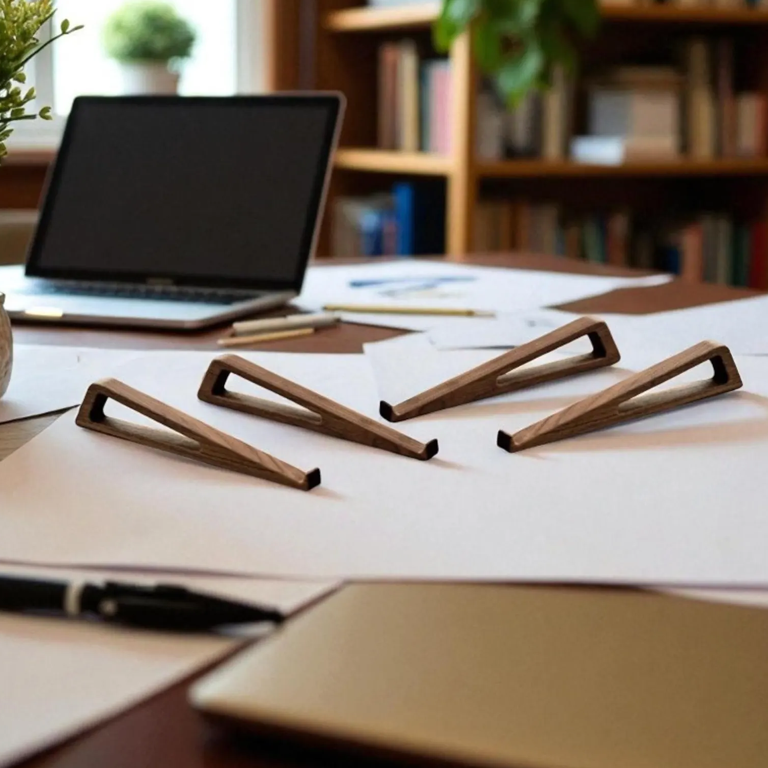 Ergonomic Tilt Laptop Riser Minimalist Desktop Device Elevator