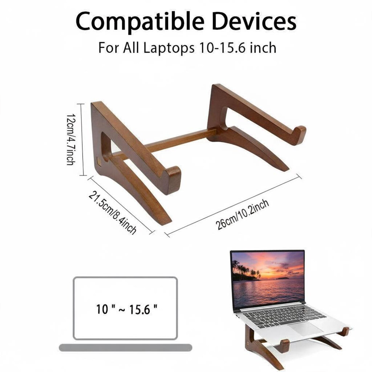 Dual‑Use Ergonomic Laptop Riser Vertical Storage Desktop Notebook Holder