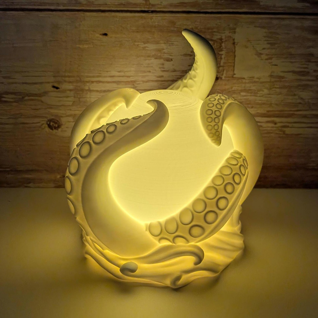 Octopus Tentacle Sculpted Desk Lamp Soft Warm Glow Decor Light