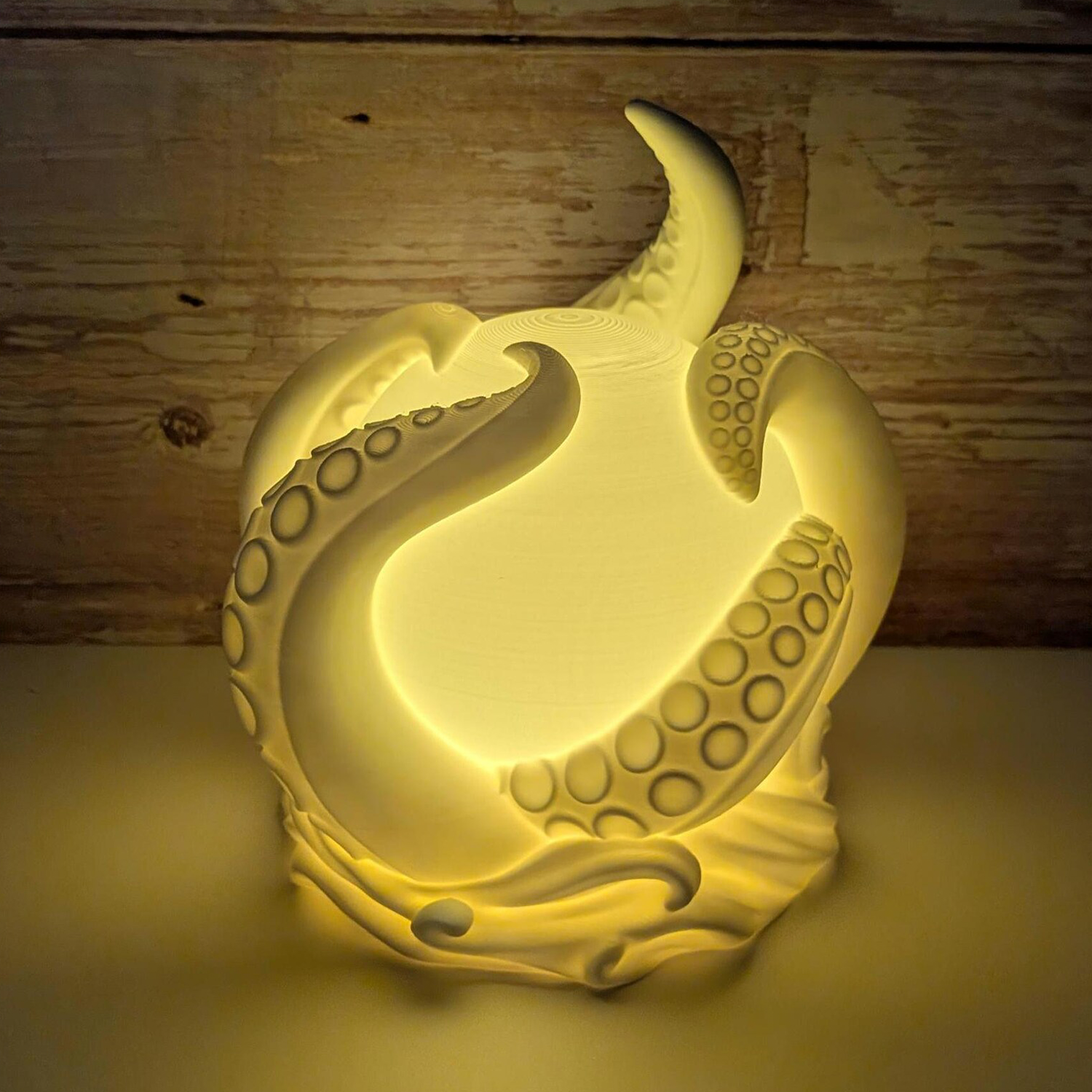 Octopus Tentacle Sculpted Desk Lamp Soft Warm Glow Decor Light
