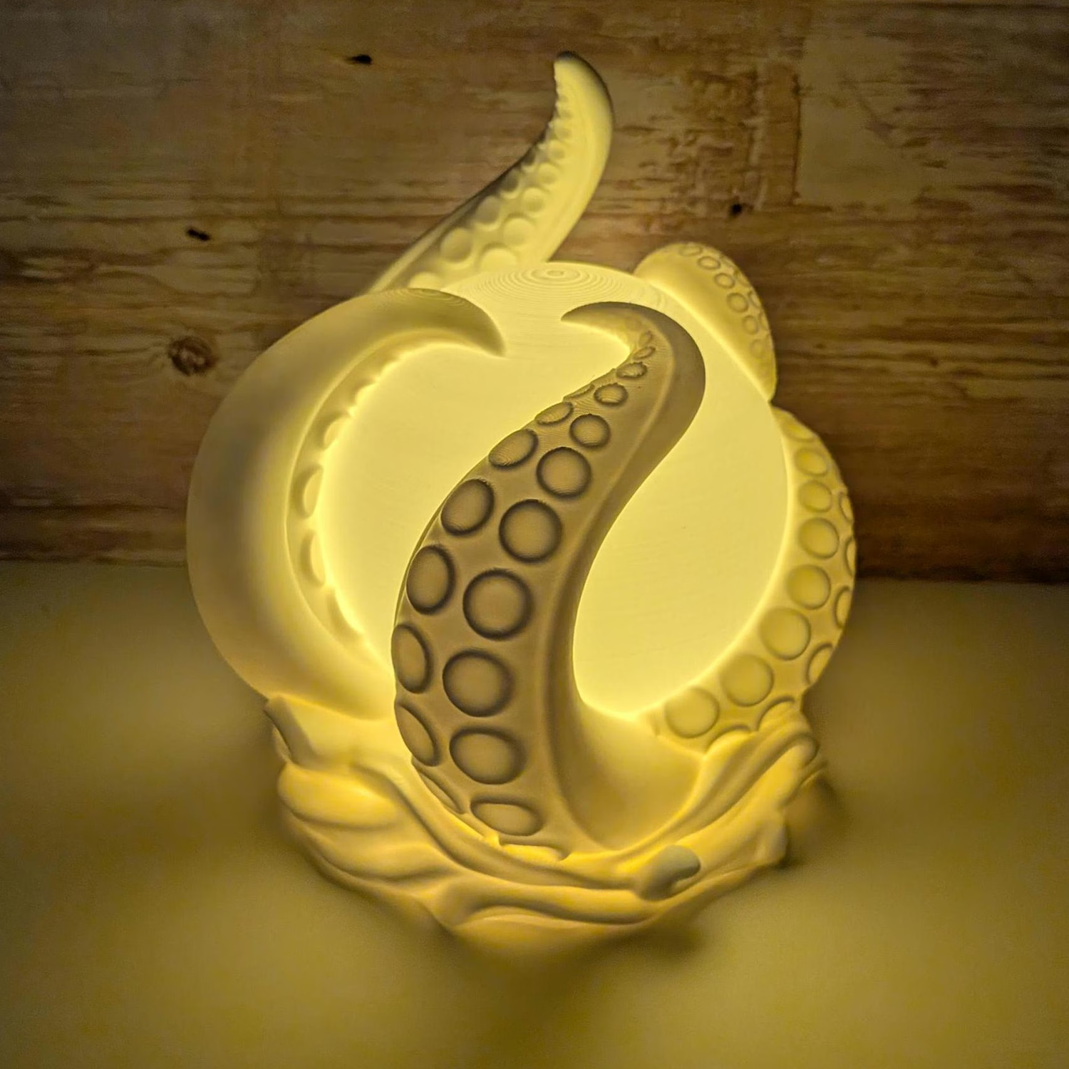 Octopus Tentacle Sculpted Desk Lamp Soft Warm Glow Decor Light