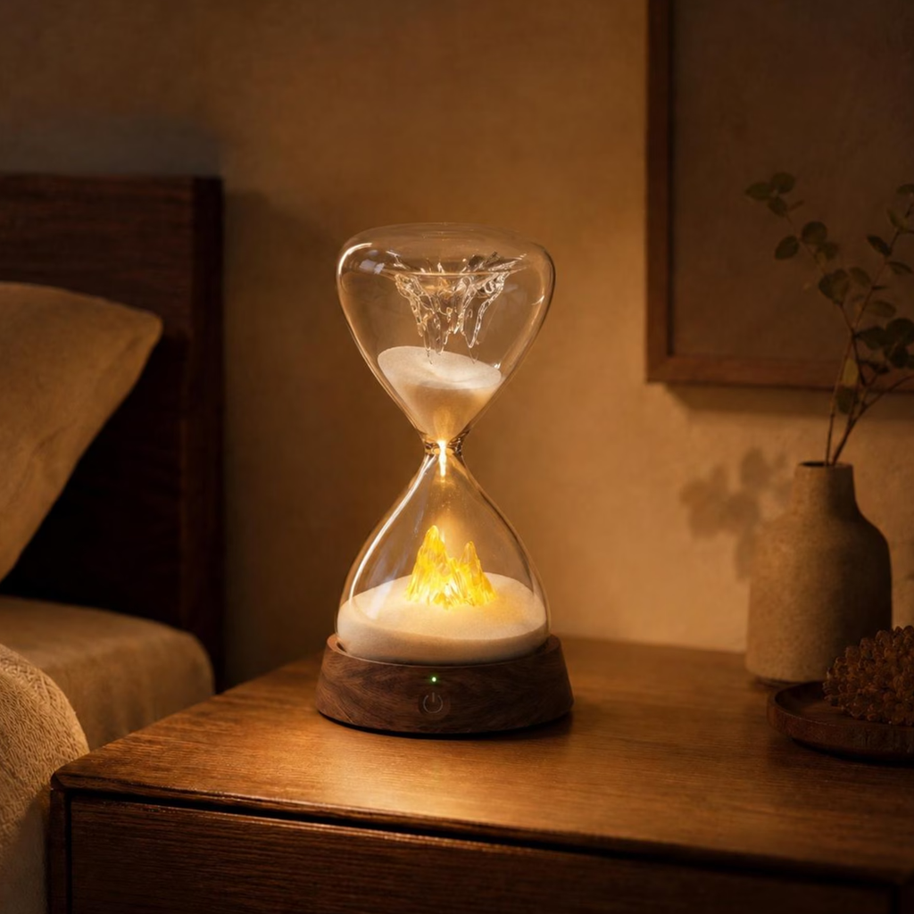 Iceberg Hourglass Ambient Lamp Multi‑Light Modes Rechargeable Desk Decor Light