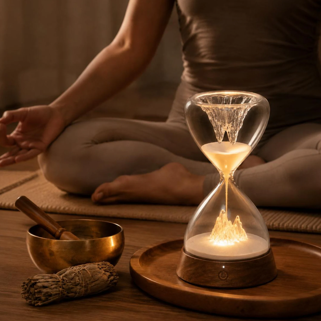 Iceberg Hourglass Ambient Lamp Multi‑Light Modes Rechargeable Desk Decor Light
