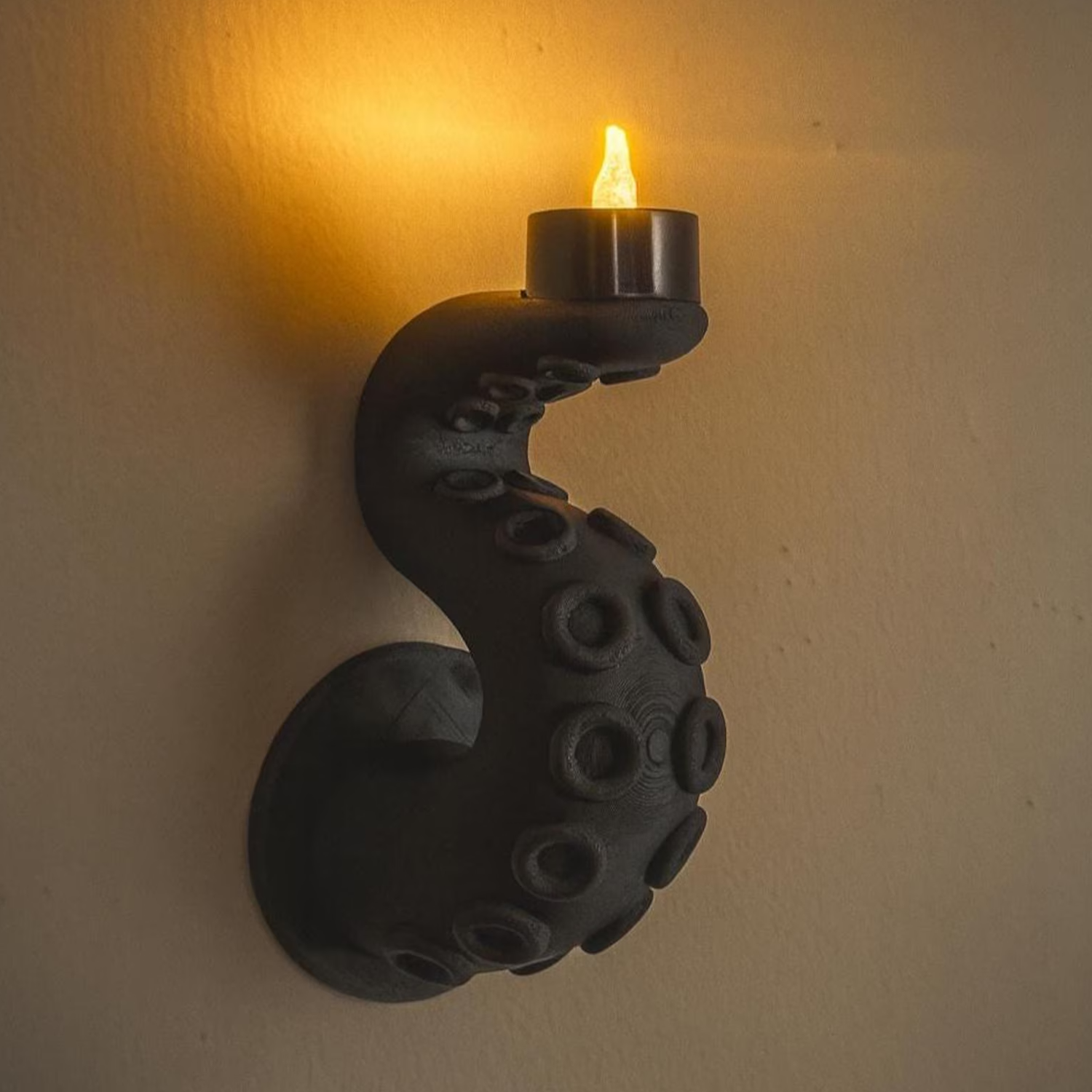 Kraken Tentacle Wall Candle Sconce Spooky Fantasy Wall Decor Lamp