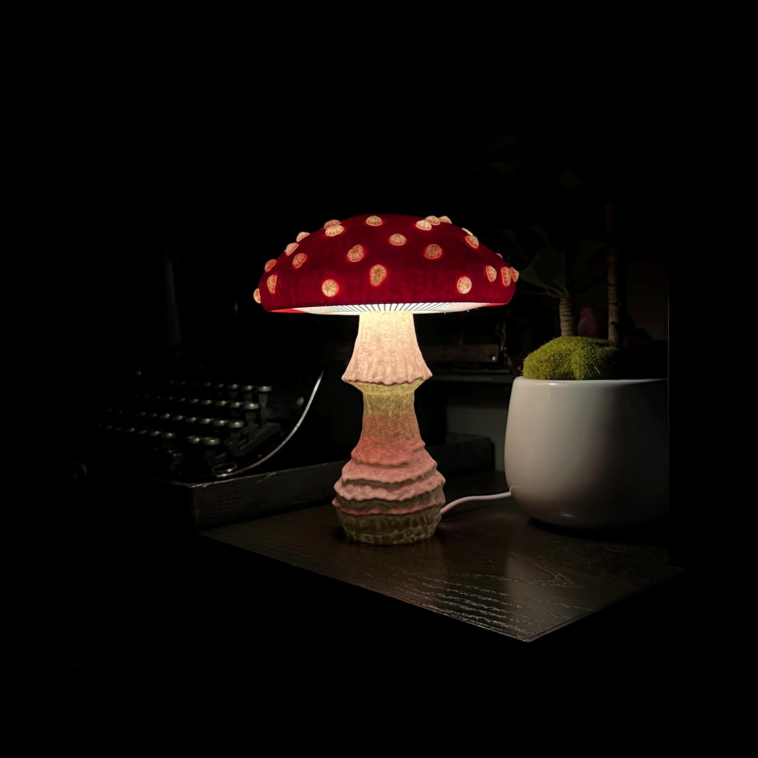 Whimsical Mushroom Table Night Light Aesthetic Cottagecore Ambient Lamp